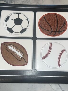 Sports Patch Scrapbook Album - Soccer Basketball Football Baseball